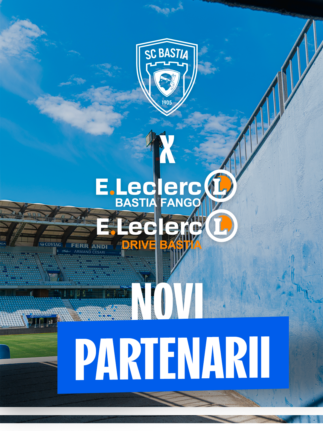 Le Sporting accueille un nouveau partenaire : E.Leclerc Bastia Fango & Le Sporting accueille un nouveau partenaire : E.Leclerc Bastia Fango &