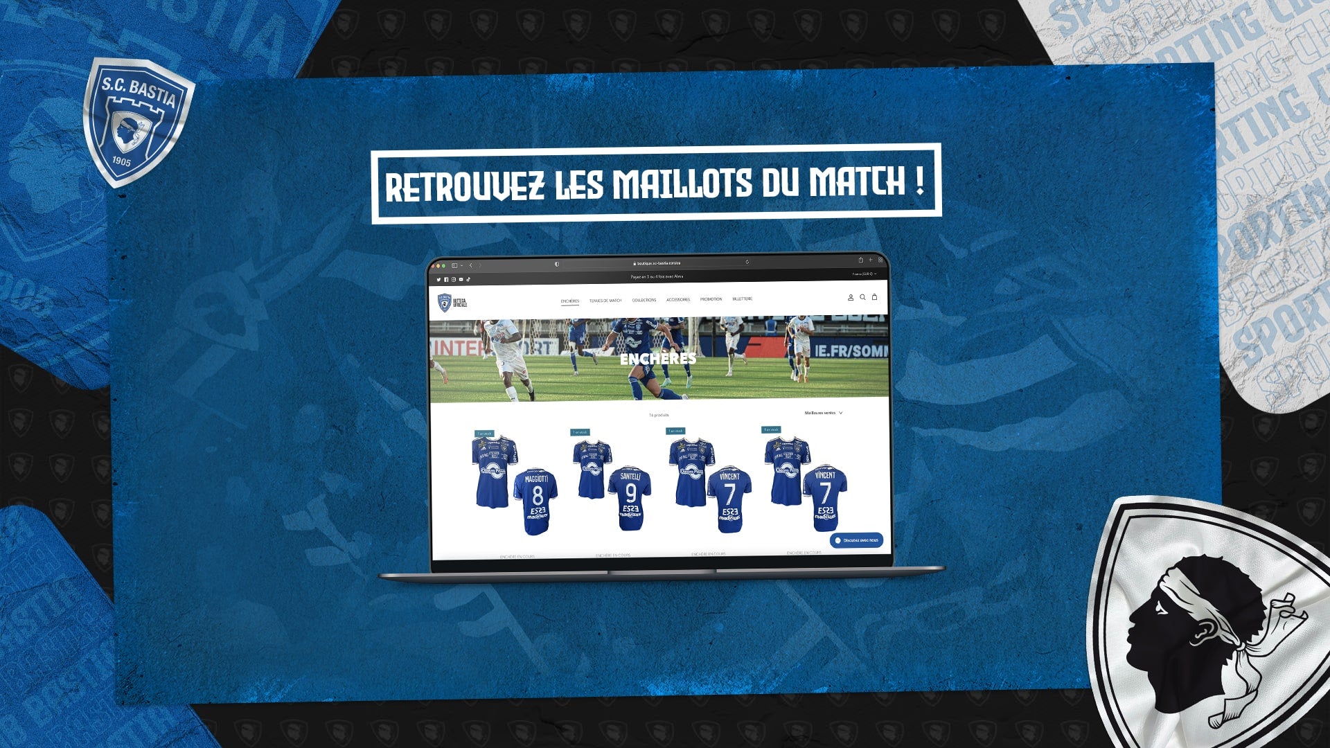 Bastia - Laval : Retrouvez les maillots du match !