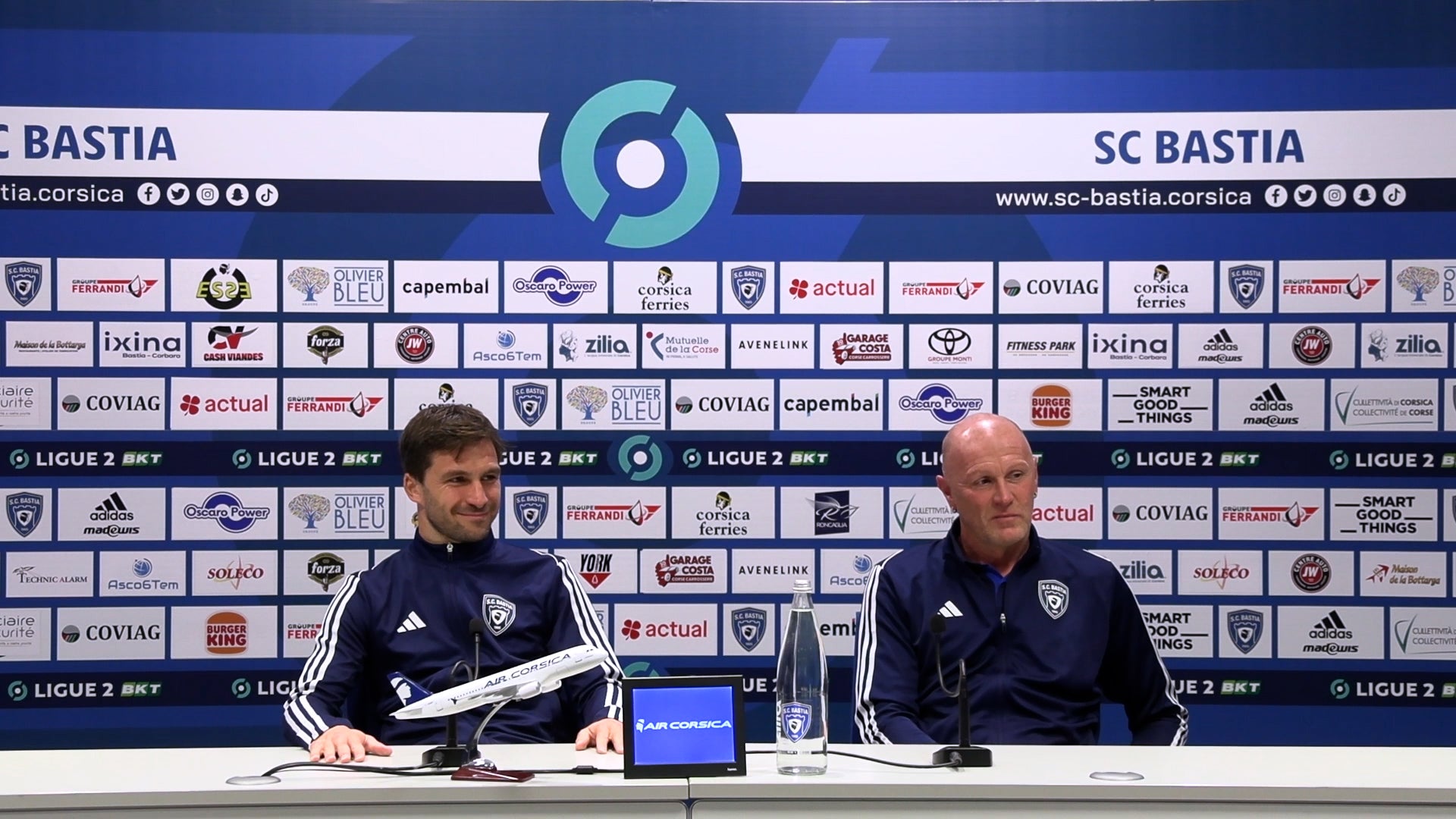 J23 | SC Bastia - AC Ajaccio : Conf. de presse d'avant match de Michel Moretti et Lilian Laslandes