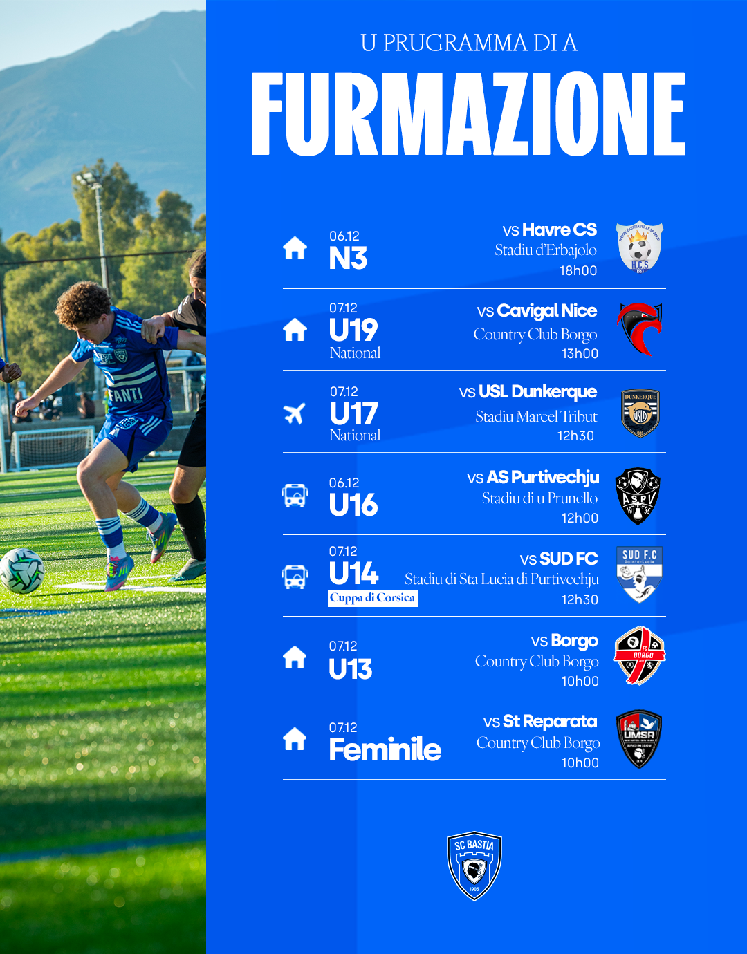 U prugramma di a dumenicata pè a Furmazione