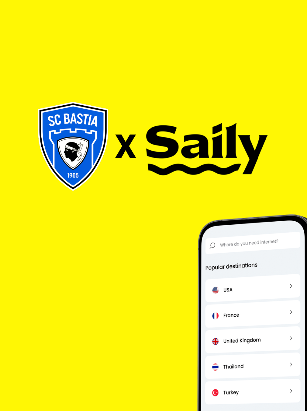 Avec Saily, partez en voyage en soutenant le Sporting !