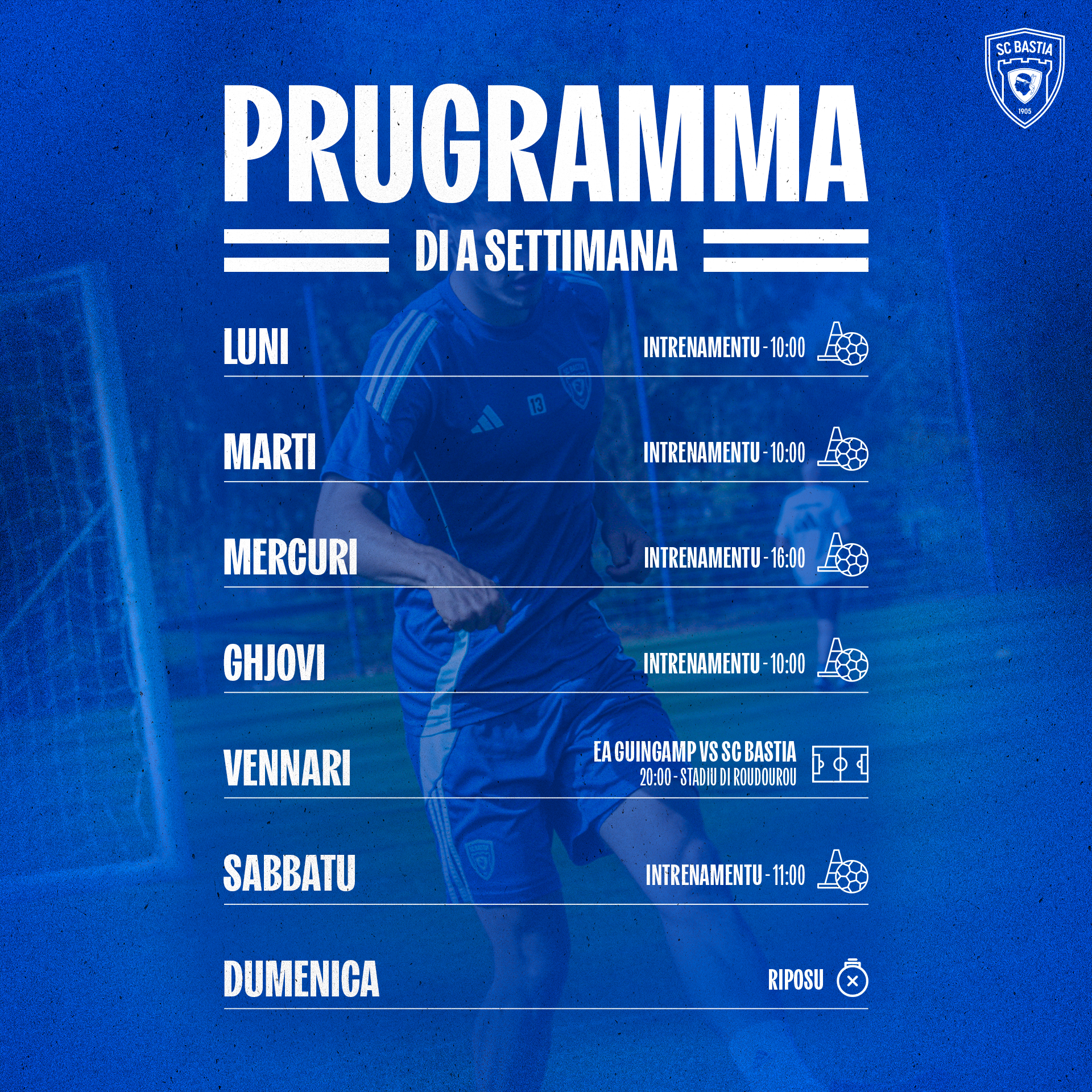 U prugramma di sta settimana