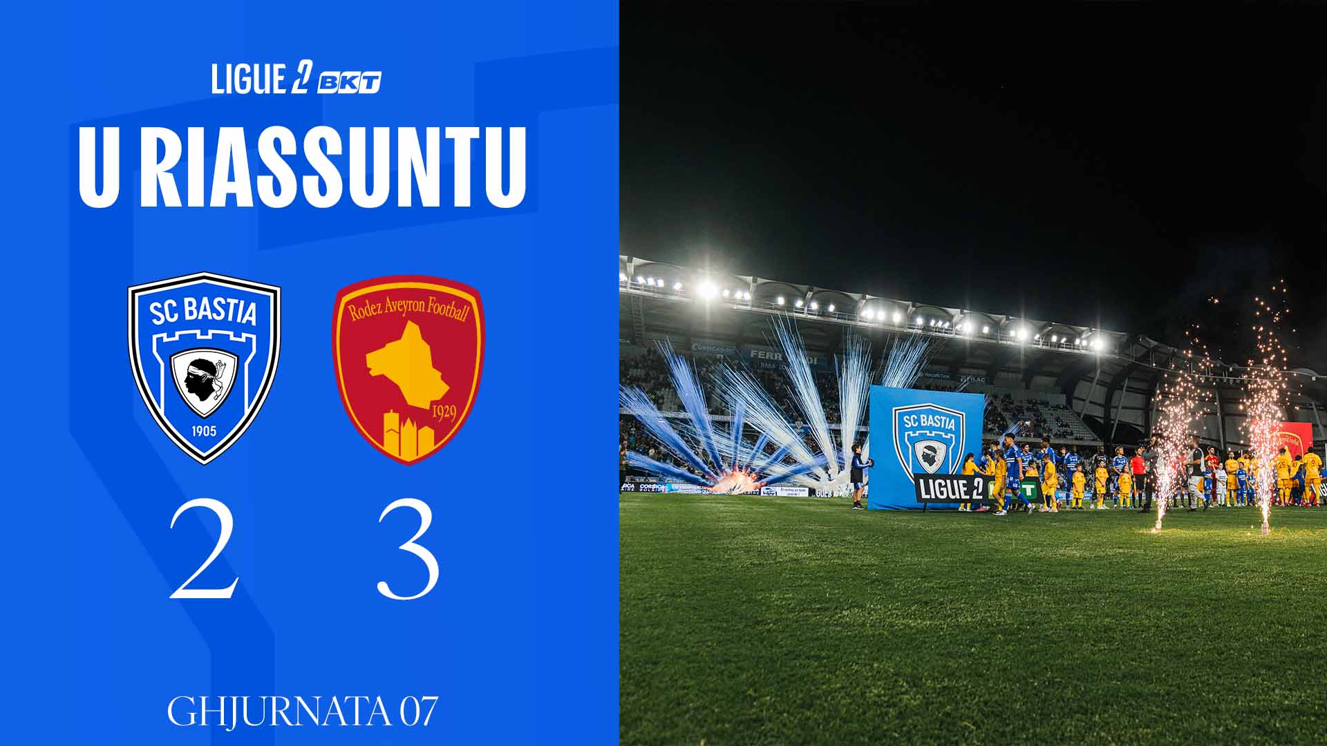 SC Bastia 2-3 Rodez AF : U Riassuntu